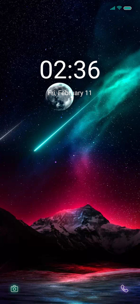 Starry sky screenshot