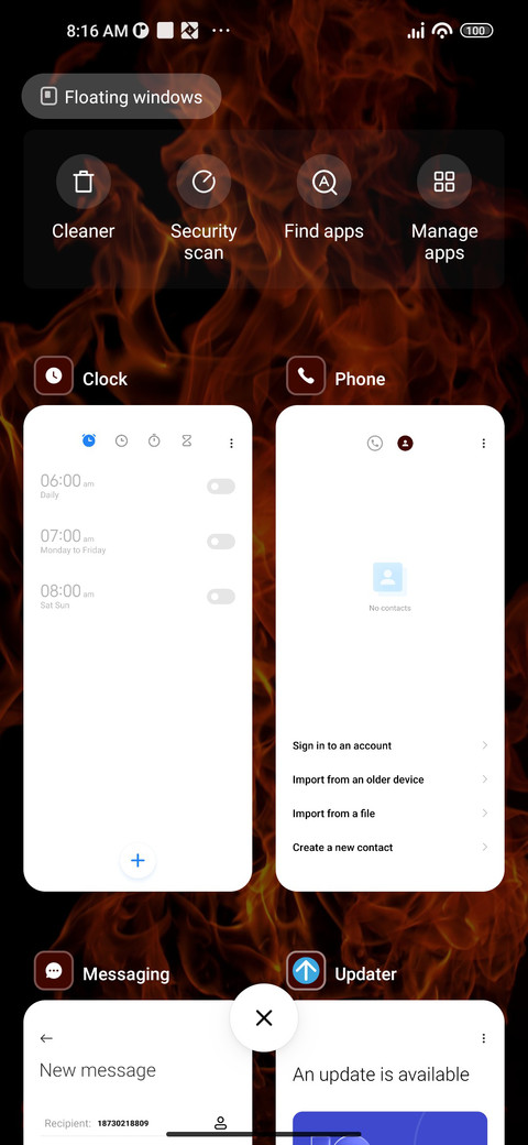 Fire screenshot