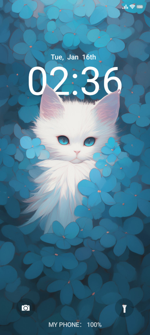 white cat screenshot