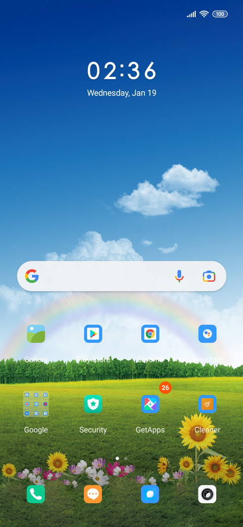 blueSkyAndClouds screenshot