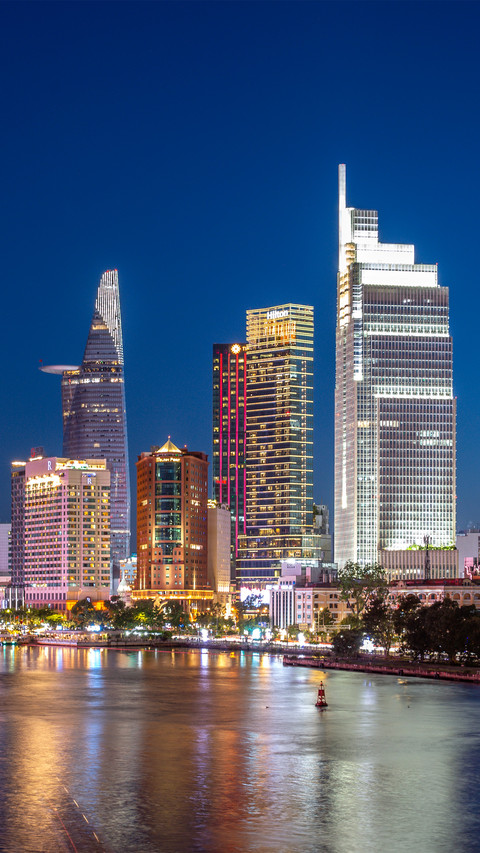 The night view of ho chi minh city vietnam screenshot