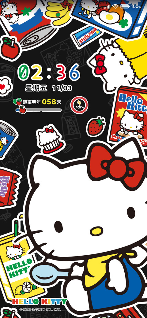 凯蒂猫多彩复古贴纸 screenshot