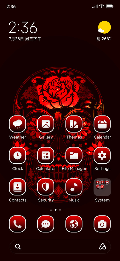 Neon Rose Skull screenshot