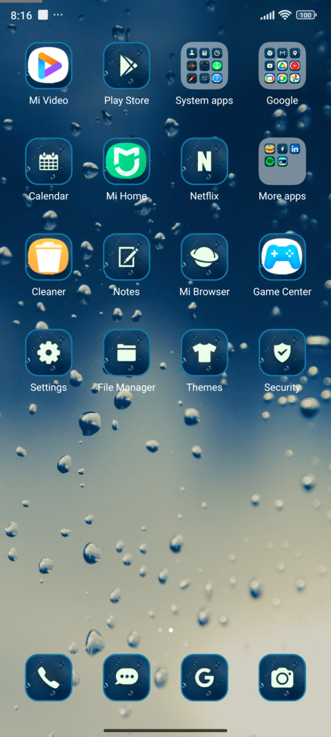 Rain glass screenshot