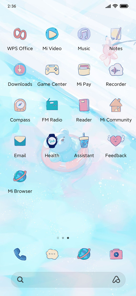 Blue swimming pool screenshot