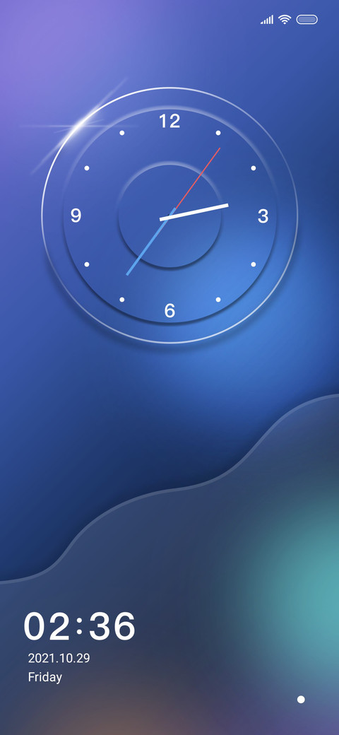 Glass clock screenshot