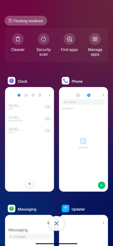 Gradient color screenshot