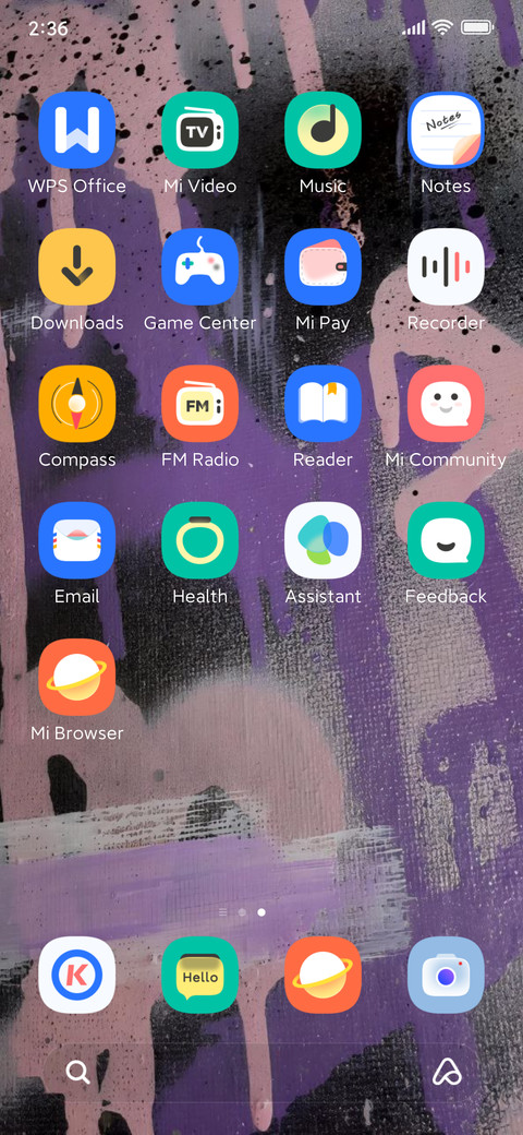 Alam screenshot