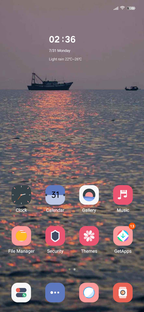 The sunset over  screenshot