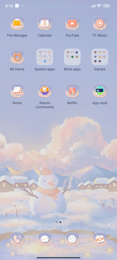 Winter snow scape screenshot