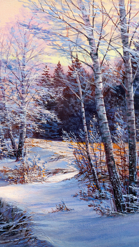 Oil painting on ice and snow screenshot