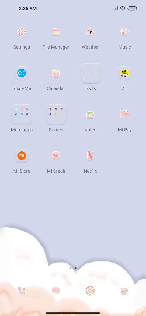 Pink girly screenshot