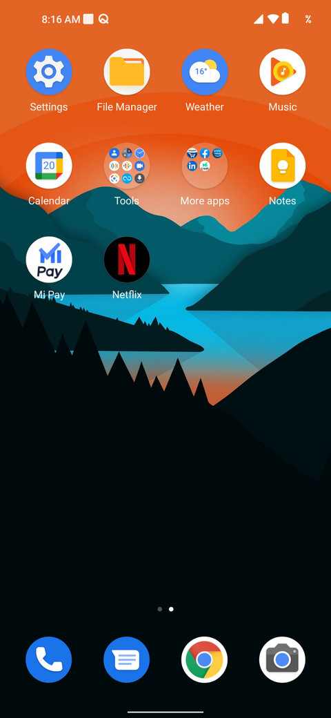 Android T screenshot