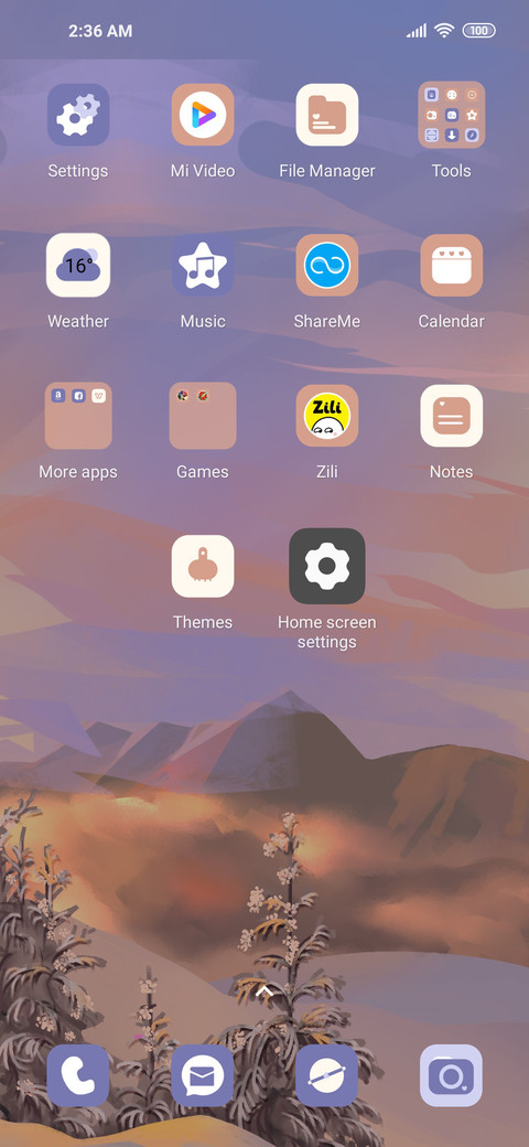 Afterglow widget screenshot