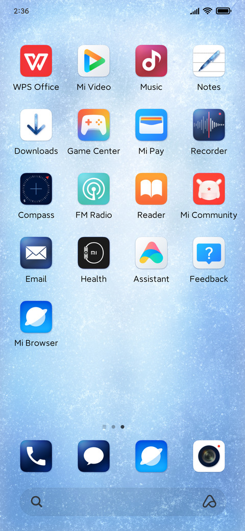 Ice blue screenshot