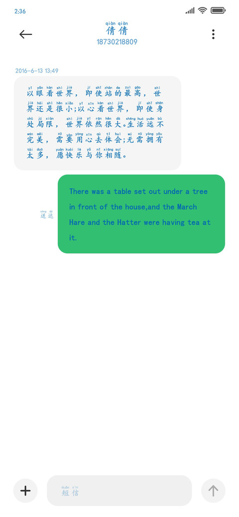 蓝色拼音 screenshot