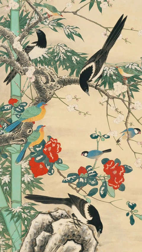 国风花鸟壁纸-锐景创意 screenshot