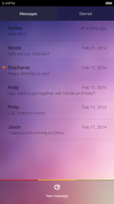 Color screenshot