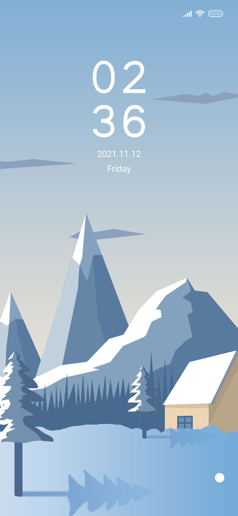 Simple snow scene screenshot