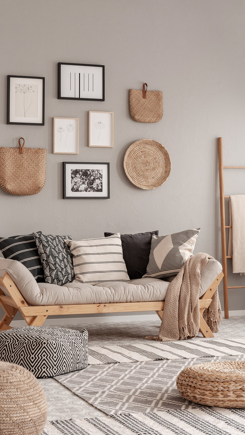Living Room Interior with Comfortable Sofa screenshot