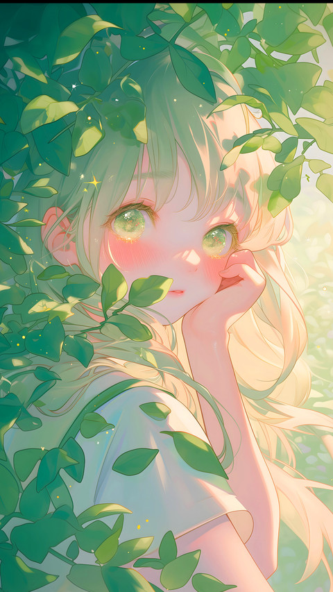斑斓叶影少女现其中 screenshot