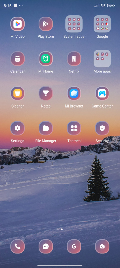 Landscape trees screenshot