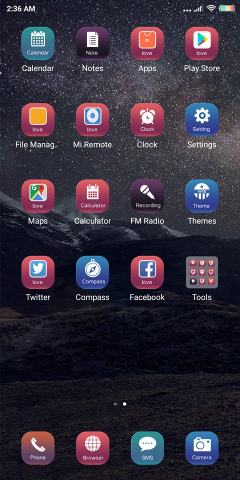 Starry screenshot