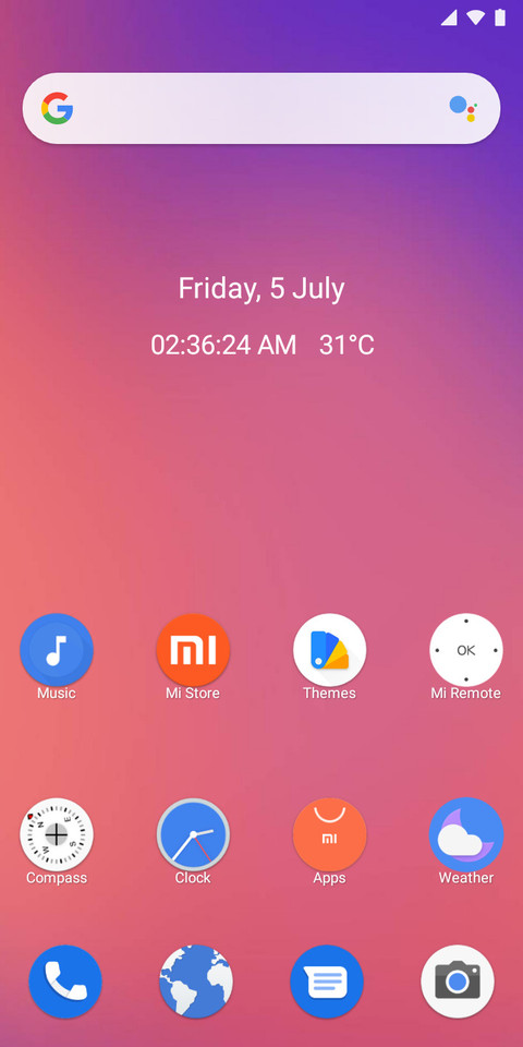 Android PIE screenshot