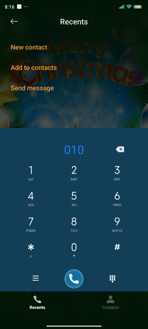 Christmas clock screenshot