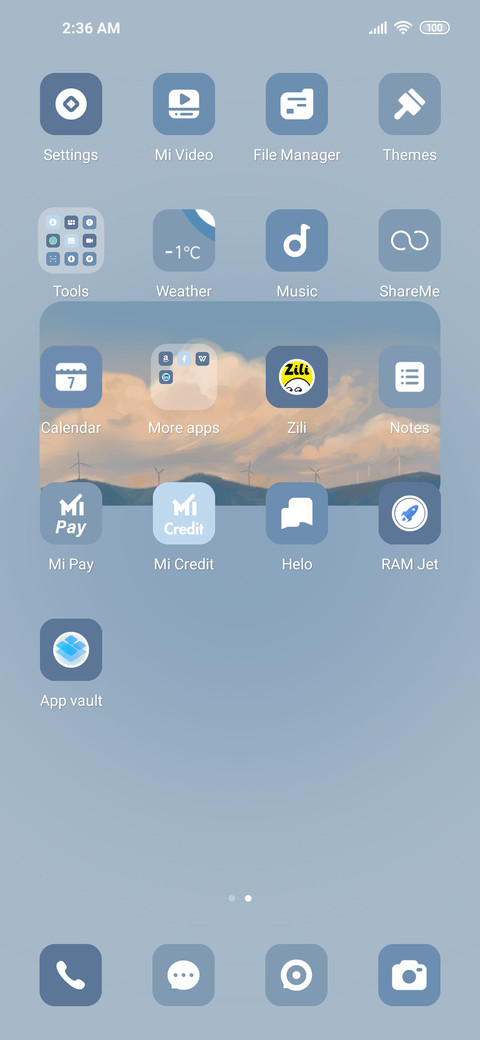 Blue components screenshot