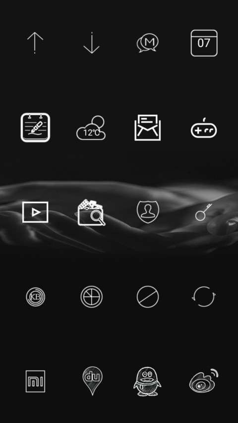 极简线条黑 screenshot