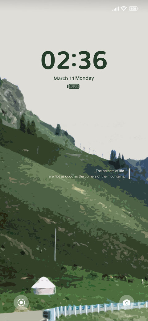 Green mountains screenshot