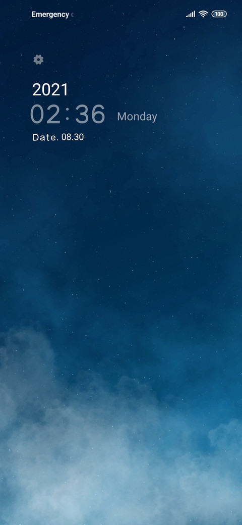 Blue starry sky screenshot