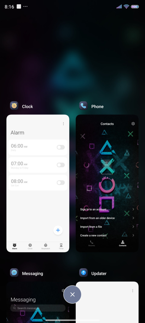 Colorful symbols screenshot