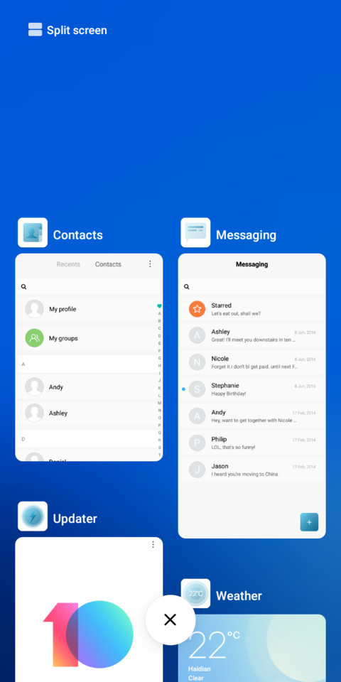 BLUE V10 screenshot