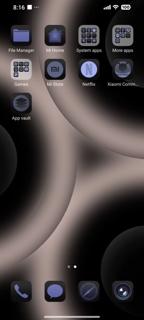 Blue color screenshot