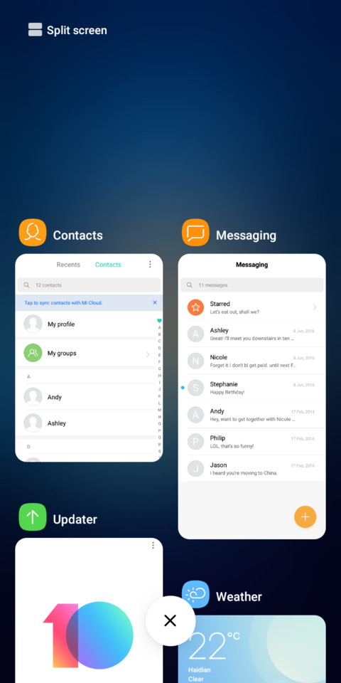 Experience UI 10 screenshot