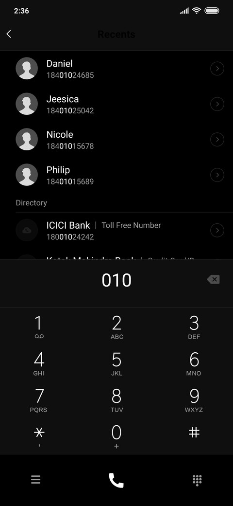 Black Windows 10 Mobile v10 screenshot