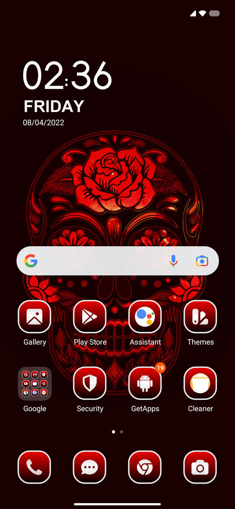 Neon Rose Skull screenshot