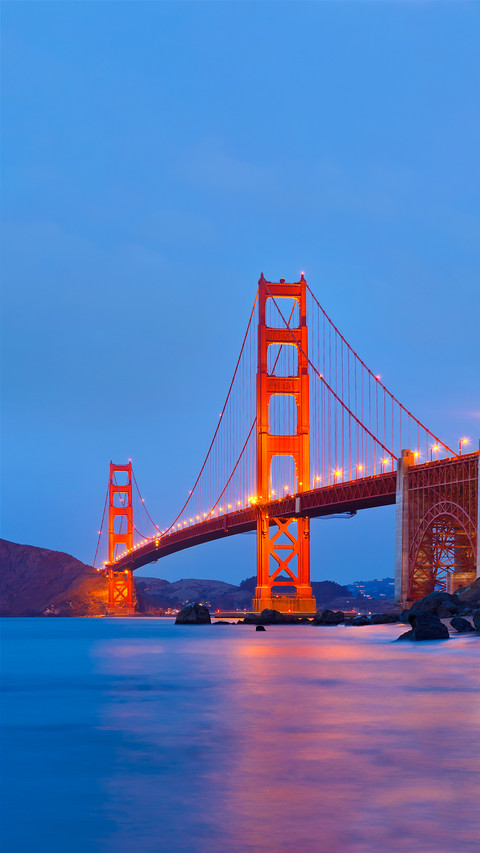 Golden Gate Bridge after Sunset, San Francisco screenshot
