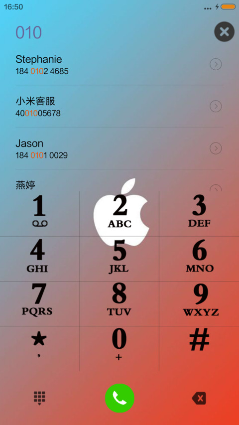 Apple screenshot