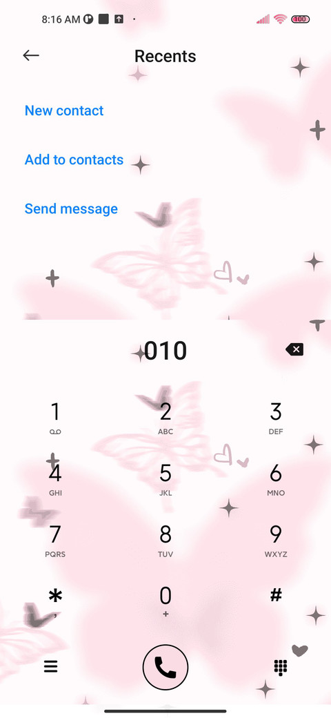 Pink butterfly screenshot