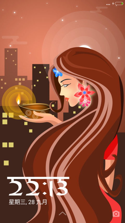 Girl and Diya   Diwali   screenshot