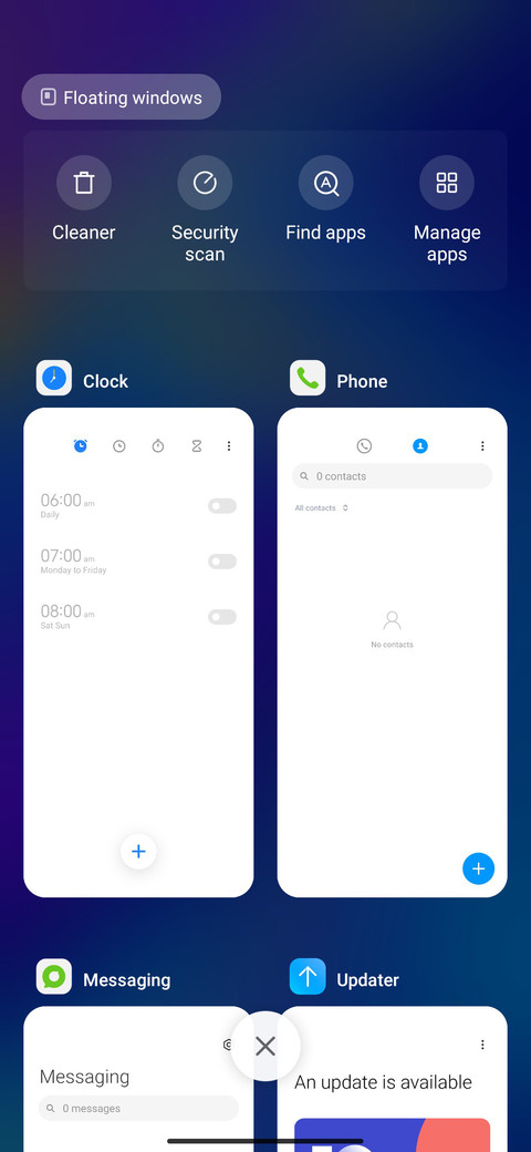 Transparent screenshot