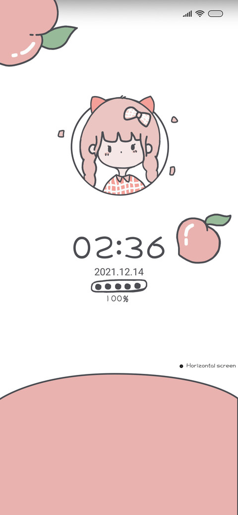 Cute peach girl screenshot