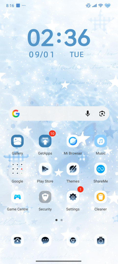 Ice Blue Star screenshot