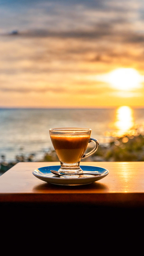 A cup of coffee is a popular drink in the morning screenshot