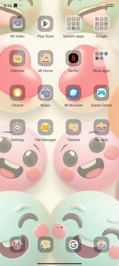 Mood diary screenshot