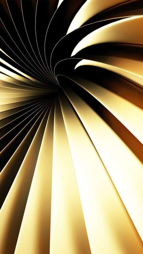 A golden luster with curved stripes screenshot