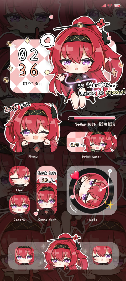 Cute red hair girl screenshot